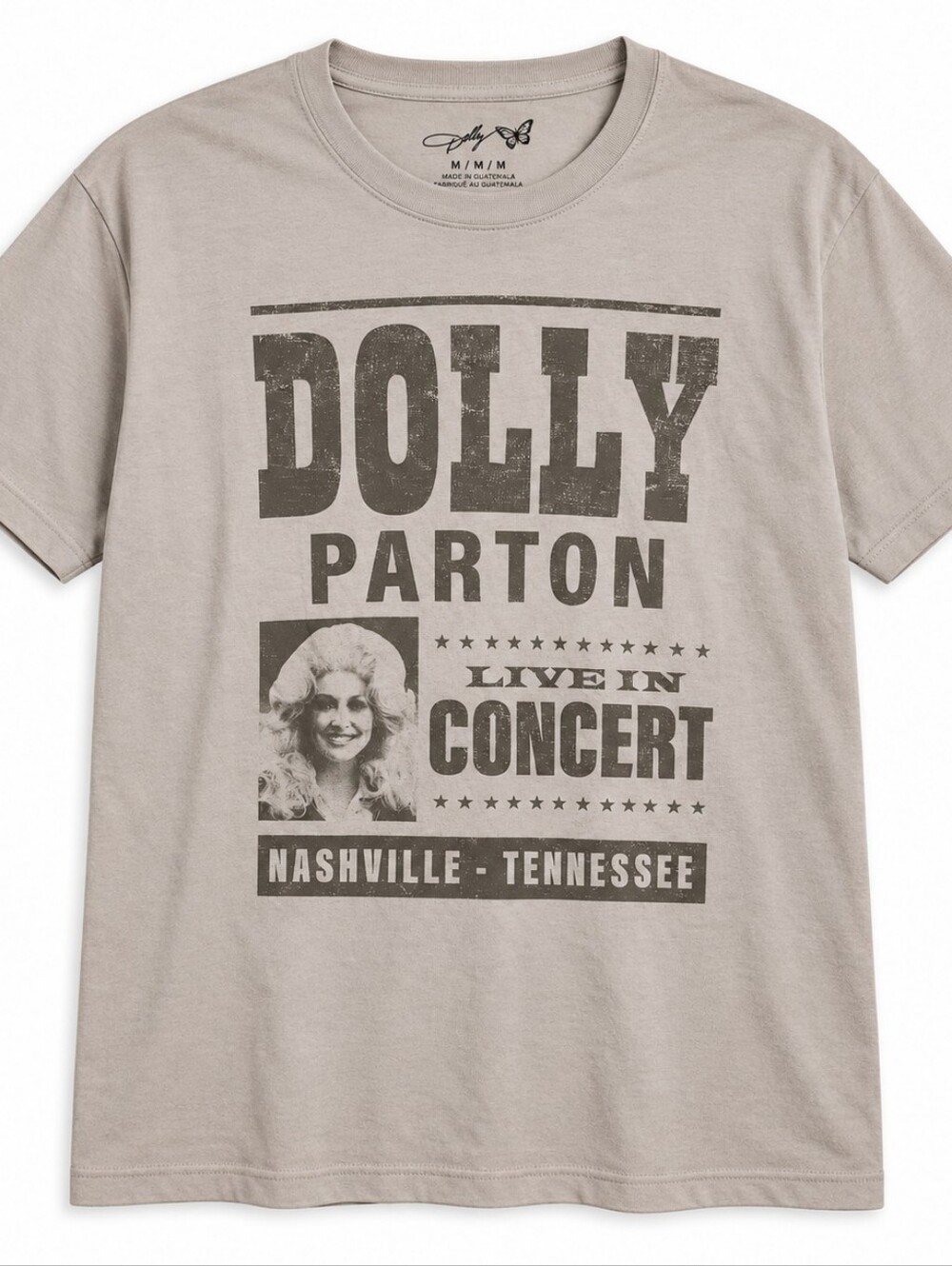Dolly Parton Live in Concert Graphic Tee M Western Countrycore Vintage Inspired